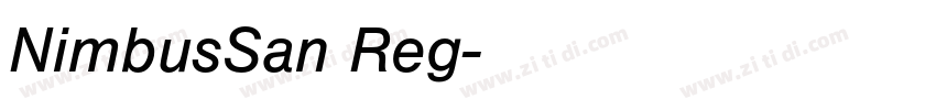 NimbusSan Reg字体转换